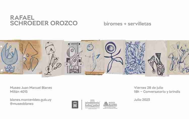 Biromes + servilletas de Rafael Schroeder Orozco en el Museo Juan Manuel Blanes. Montevideo. Uruguay. Latinamerican Gallery. Arte OnLine