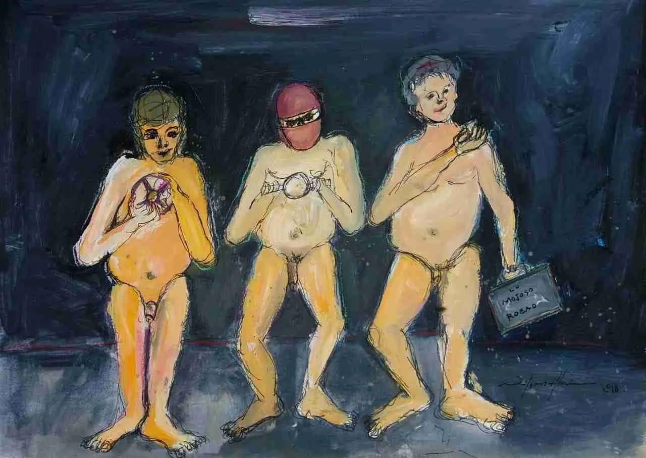 Los Funcionarios. Obra de Wilson Abreu