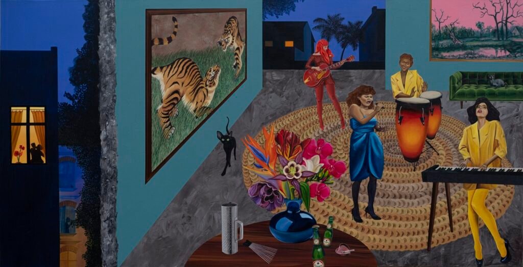 Manuela Corji. Las Pequenas Cosas. 2025. Oil on canvas. 82 x 42 pulgadas. Lyle O.Reitzel Arte Contemporáneo. Visio Latam